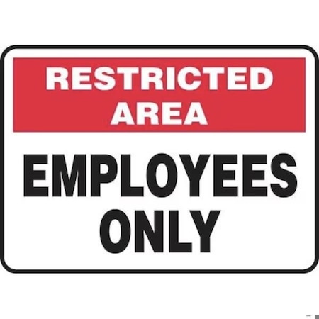 Accuform RESTRICTED AREA SAFETY SIGN EMPLOYEES MADM964XL